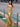 Pleated V-Neck Boiced Mermaid Long Prom Dress - Gold