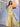 Drop Waist Strapless Split Long Prom Gown With Twist - Yellow