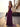 Hot Fix Lace Bodice Spaghetti Strap Mermaid Prom Dress With Split - Purple