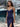 Boned Top Satin Mermaid Prom Dress With Lace Edge - Navy Blue