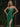 Crystal Cut Front Strapless Mermaid Long Prom Dress - Emerald Green