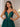 Sparkly Lace Deep V Neck Long Prom Dress - Dark Green