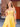 Sheer Bodice Beaded A-Line Prom Dress With Slit - Yellow