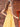 Sheer Bodice Beaded A-Line Prom Dress With Slit - Yellow