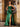 Lace Embroidery Waist Drop Mermaid Long Prom Dress - Emerald Green