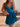Deep V-Neck Boned Pleated Backless Mini Prom Dress - Teal