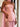Hand Beading Strapless Two Pieces Pearl Prom Dress With Shawl - Pink