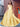 Tank Top Boned V Neck Ball Gown Prom Dress - Yellow