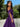 Off Shoulder Sequin Pleated Satin A-Line Prom Dress Long With Split - Purple