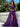 Off Shoulder Sequin Pleated Satin A-Line Prom Dress Long With Split - Purple