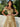 Off Shoulder Sequin Pleated Satin A-Line Prom Dress Long With Split - Gold