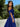 Off Shoulder Sequin Pleated Satin A-Line Prom Dress Long With Split - Royal Blue