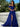 Off Shoulder Sequin Pleated Satin A-Line Prom Dress Long With Split - Royal Blue