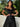 Off Shoulder Sequin Pleated Satin A-Line Prom Dress Long With Split - Black