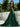 Off Shoulder Sequin Pleated Satin A-Line Prom Dress Long With Split - Emerald Green