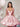 Bow Shoulder Bodice Mini Ball Gown Prom Dress - Blush Pink