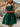 Hand Beading Sweetheart Mini Ball Gown Prom Dress - Emerald Green