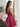 Puffy Boned Halter Bows Mini Ball Gown Prom Dress - Hot Pink