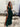 Cut Waist Halter Crystal Ruffle Ball Gown Prom Dress - Emerald Green