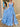 Halter Boned Ruffle Ball Gown Prom Dress Slit With Bow - Baby Blue