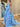 Halter Boned Ruffle Ball Gown Prom Dress Slit With Bow - Baby Blue