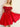 Hot Fix Boned Off Shoulder Mini Ball Gown Prom Dress - Red