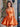 Puffy Square Mini Satin Ball Gown Prom Dress - Orange
