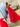 Hand Beading Bodice Ball Gown Prom Dress With Bows - Red