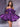 Square Satin Mini Ball Gown Prom Dress With Bow - Purple
