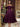 Bow Bodice Satin Ankel Ball Gown Prom Dress - Grape