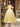 Bow Bodice Satin Ankel Ball Gown Prom Dress - Yellow