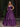 Boned Top Strapless Beaded Ball Gown Prom Dress With Bow - Purple