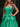 Boned Top Strapless Beaded Ball Gown Prom Dress With Bow - Emerald Green