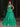Boned Top Strapless Beaded Ball Gown Prom Dress With Bow - Emerald Green