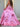 Hand Made Flowers Sheer Bodice Ball Gown Prom Maxi Dress - Blush Pink