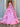 Hand Made Flowers Sheer Bodice Ball Gown Prom Maxi Dress - Blush Pink