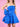 Pleats Big Bow Ruffle Mini Prom Dress - Royal Blue