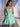 Made Flower Bows Layered Boned Ball Gown Mini Prom Dress - Mint Green