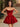 Removable Big Bow Bridal Prom Mini Dress - Red