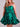 Ruffle Satin Mini Ball Gown Prom Dress With Bow - Sage Green