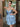 Cut Front Hot Fix Mini Tiered Ball Gown Prom Dress - Dusty Blue
