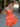 Cut Front Hot Fix Mini Tiered Ball Gown Prom Dress - Orange