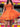 Pleated Bow Mini Ball Gown Prom Dress With Pocket - Orange