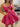 Puffy Cut Front Mini Ball Gown Prom Dress With Bow - Hot Pink