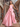 Hand Made Flower Pleated Ball Gown Prom Dress - Blush Pink