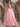 Hand Made Flower Pleated Ball Gown Prom Dress - Blush Pink