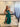 Cut Front Luxury Crystal Ruffle Ball Gown Prom Dress - Emerald Green