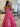 Crystal Boned Ball Gown Prom Dress With Bows - Hot Pink