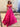 Bow Cut Front Bodice Crystal Ball Gown Prom Dress With Pockets - Hot Pink
