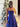 Two Pieces Strapless Bodice Ball Gown Long Prom Dress - Royal Blue